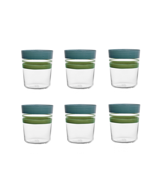 Set of 6 Francesca Tumblers, Sea Foam