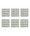 Set of 6 Remy Cork Backed Square Coasters, Ivy
