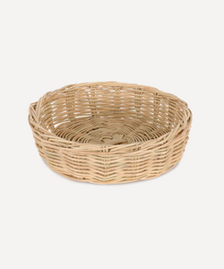 Rebecca Udall Siena Woven Round Basket, Low, Ivory Background