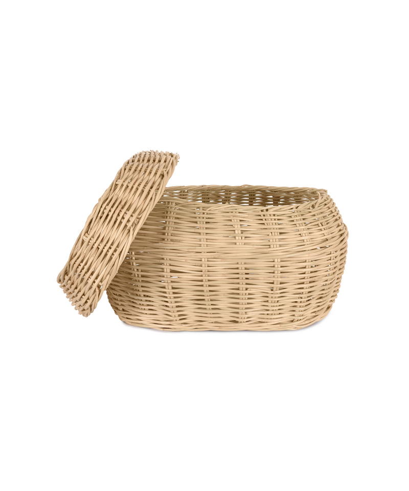 Rebecca Udall Siena Woven Lidded Storage Basket, Open With Lid