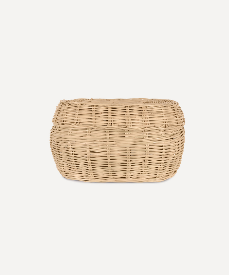 Rebecca Udall Siena Woven Lidded Storage Basket, Closed With Lid