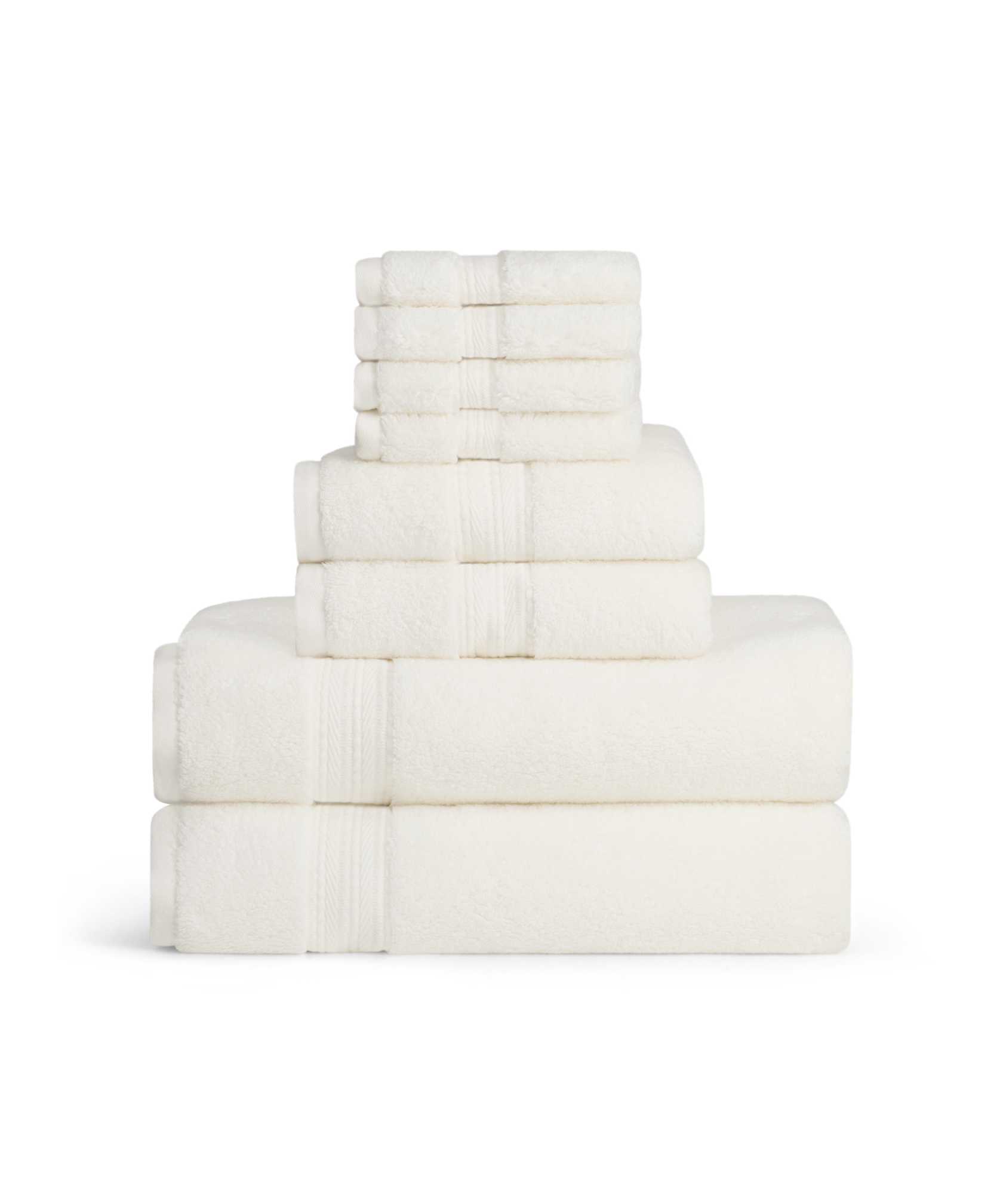 Signature Maria Bath Towel Bundle, Ivory, Cut Out