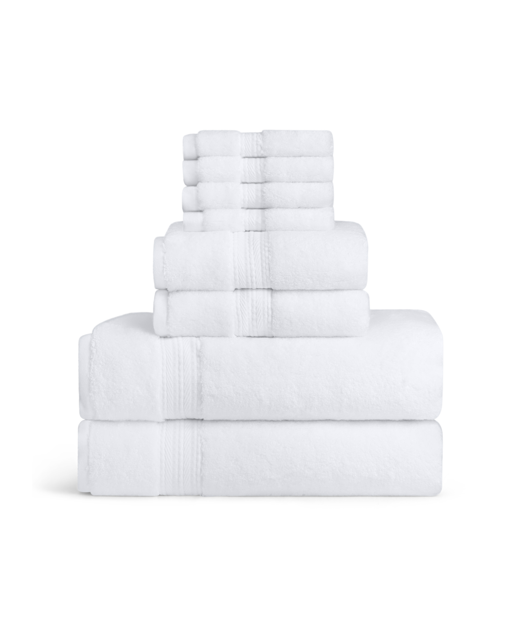 Signature Maria Bath Towel Bundle, White, Cut Out