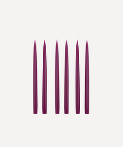 Rebecca Udall Set of 6 Danish Taper Candles, Plum