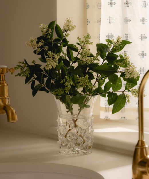 Phoebe Small Handblown Vase, Clear