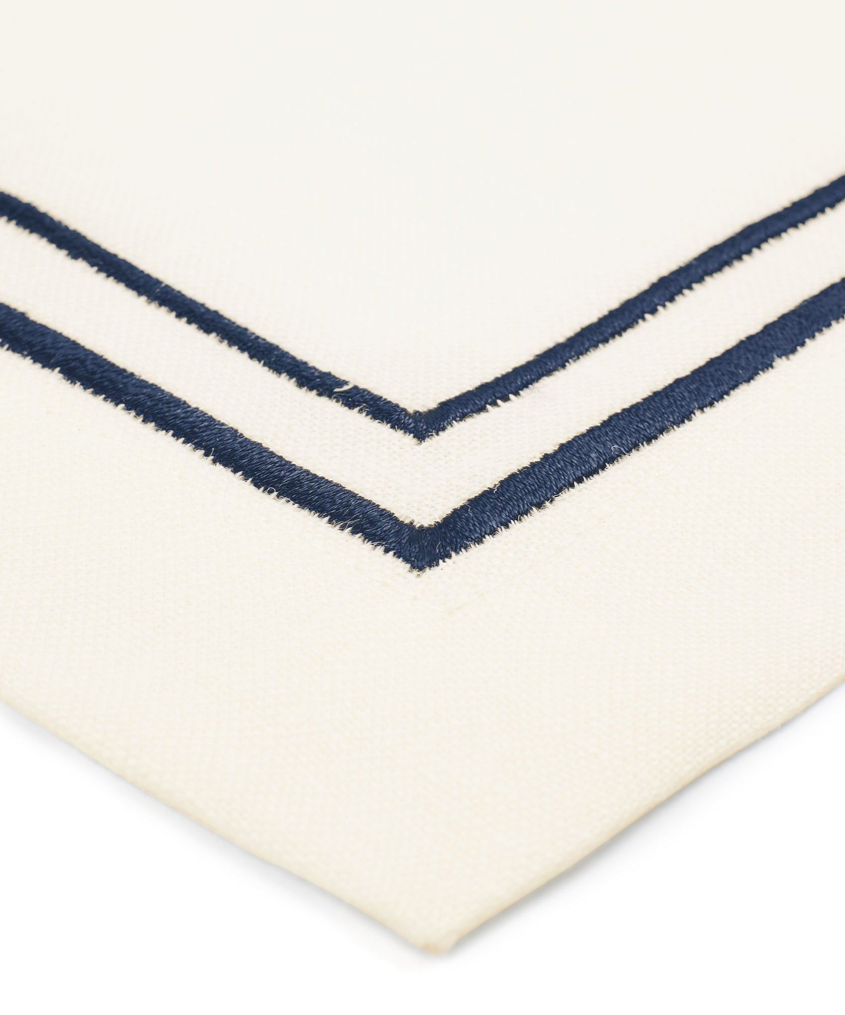 Rebecca Udall Sophie Classic Two Cord Napkin, Midnight Blue Embroidery