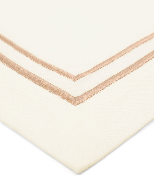 Rebecca Udall, Sophie Classic Linen Two Cord Placemat, Dusky Pink, Stitch Detail
