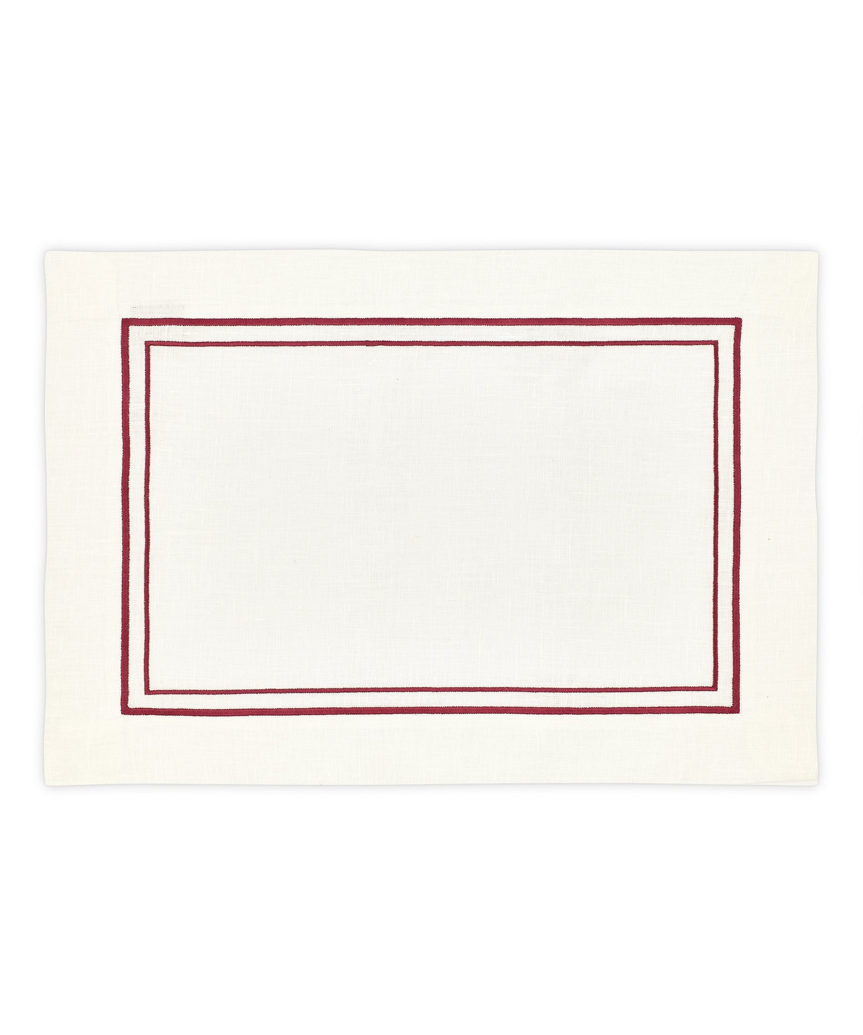 Rebecca Udall Sophie Classic Two Cord Placemat, Red Rectangular