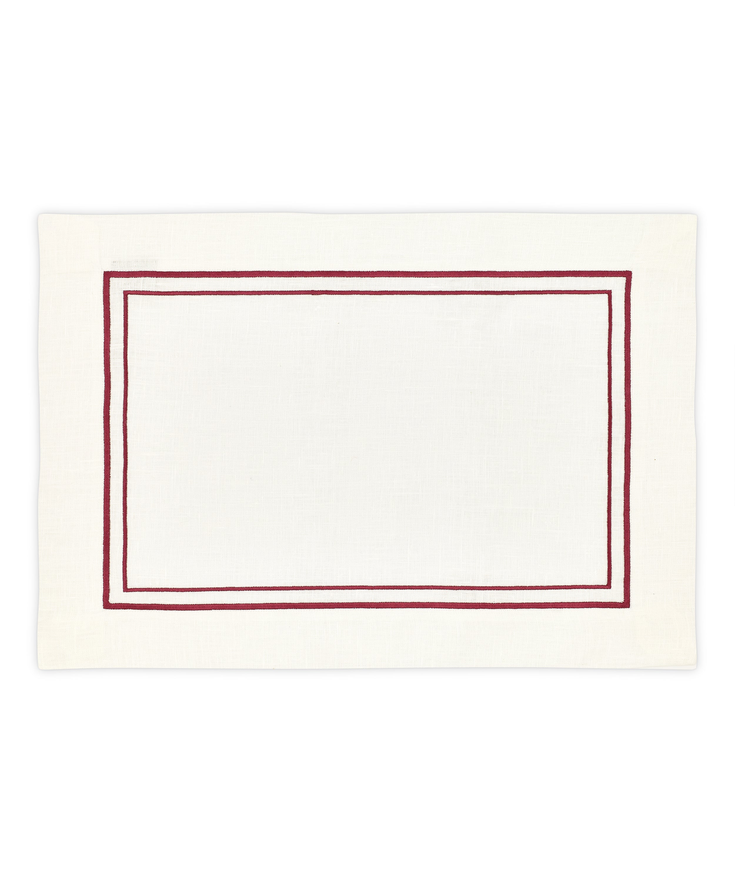 Rebecca Udall Sophie Classic Two Cord Placemat, Red Rectangular