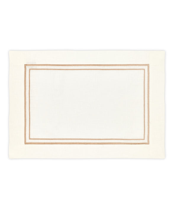 Rebecca Udall, Sophie Classic Linen Two Cord Placemat, Dusky Pink, Front View