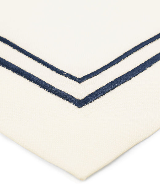 Rebecca Udall Sophie Classic Two Cord Placemat, Midnight Blue Embroidery
