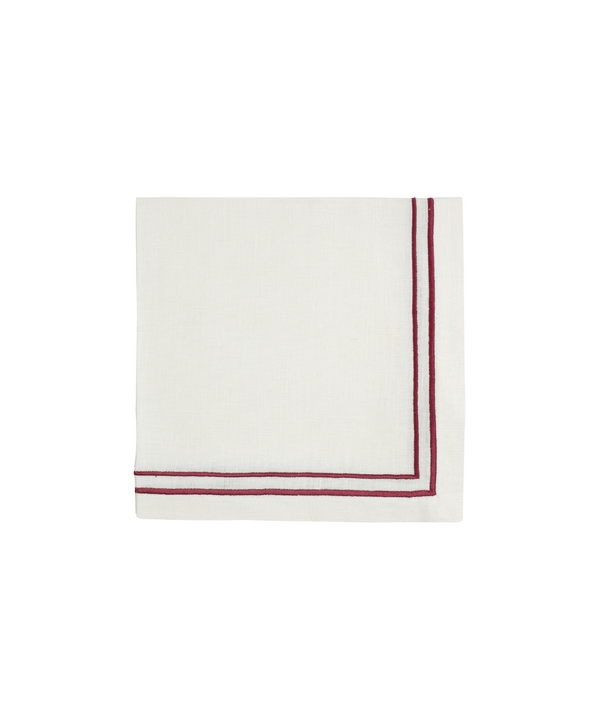Sophie Classic Two Cord Napkin, Burgundy