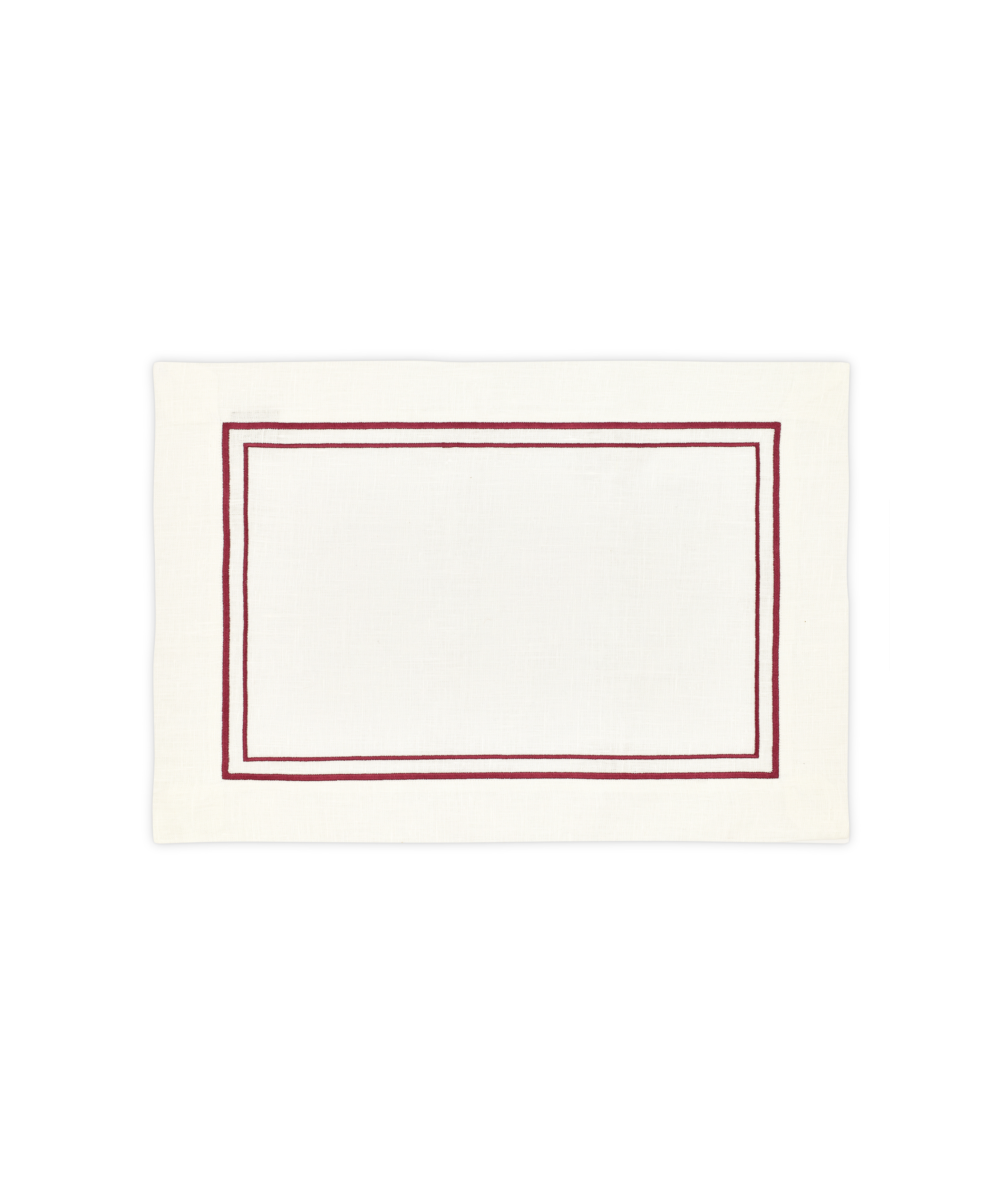 Rebecca Udall Sophie Classic Two Cord Placemat, Red Rectangular