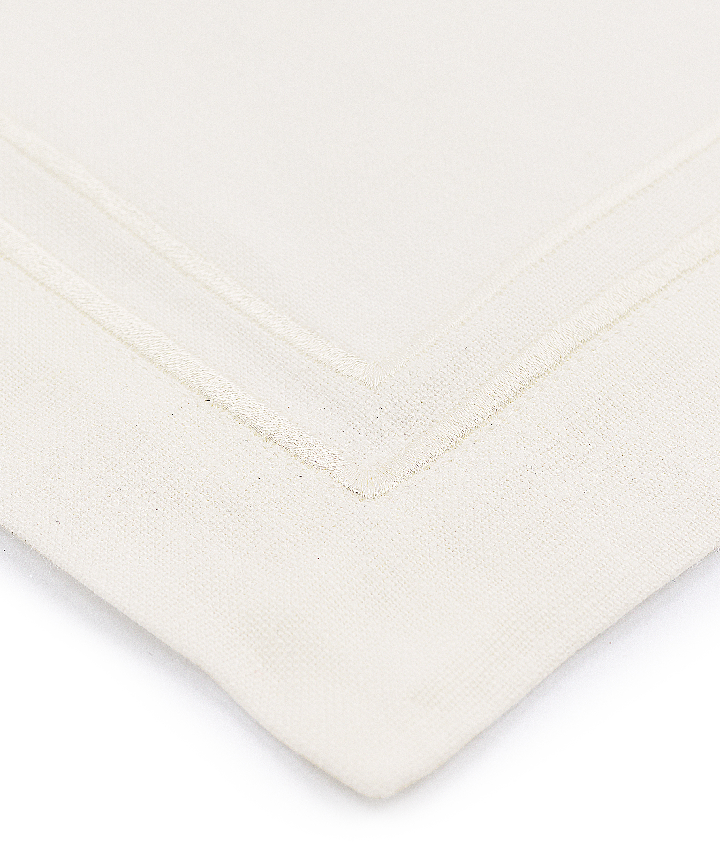 Rebecca Udall Sophie Classic Two Cord Napkin, White, detail