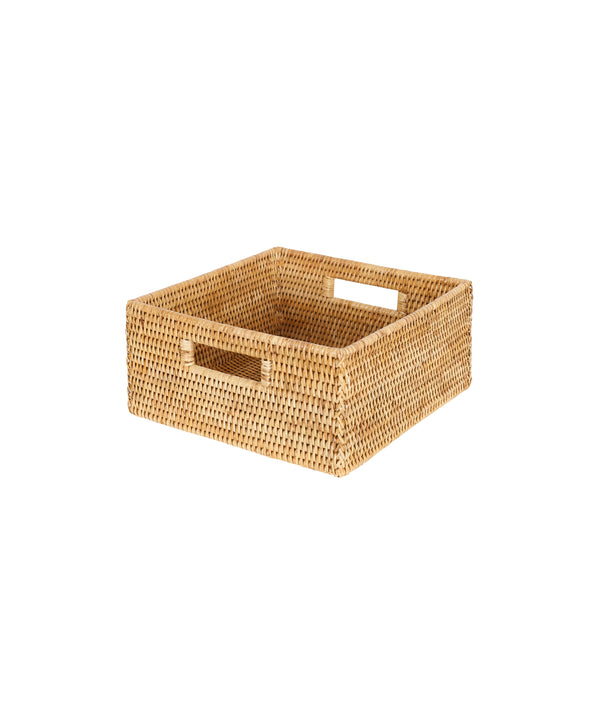 Rattan Square Storage Basket, Small, Natural