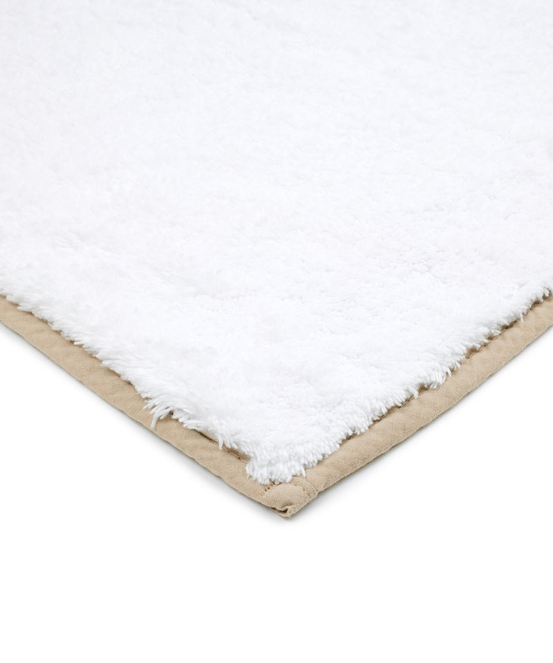 Straight Piped Bath Mat, Taupe