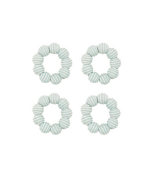 Rebecca Udall Set of 4 Striped Napkin Rings, Chalk Blue