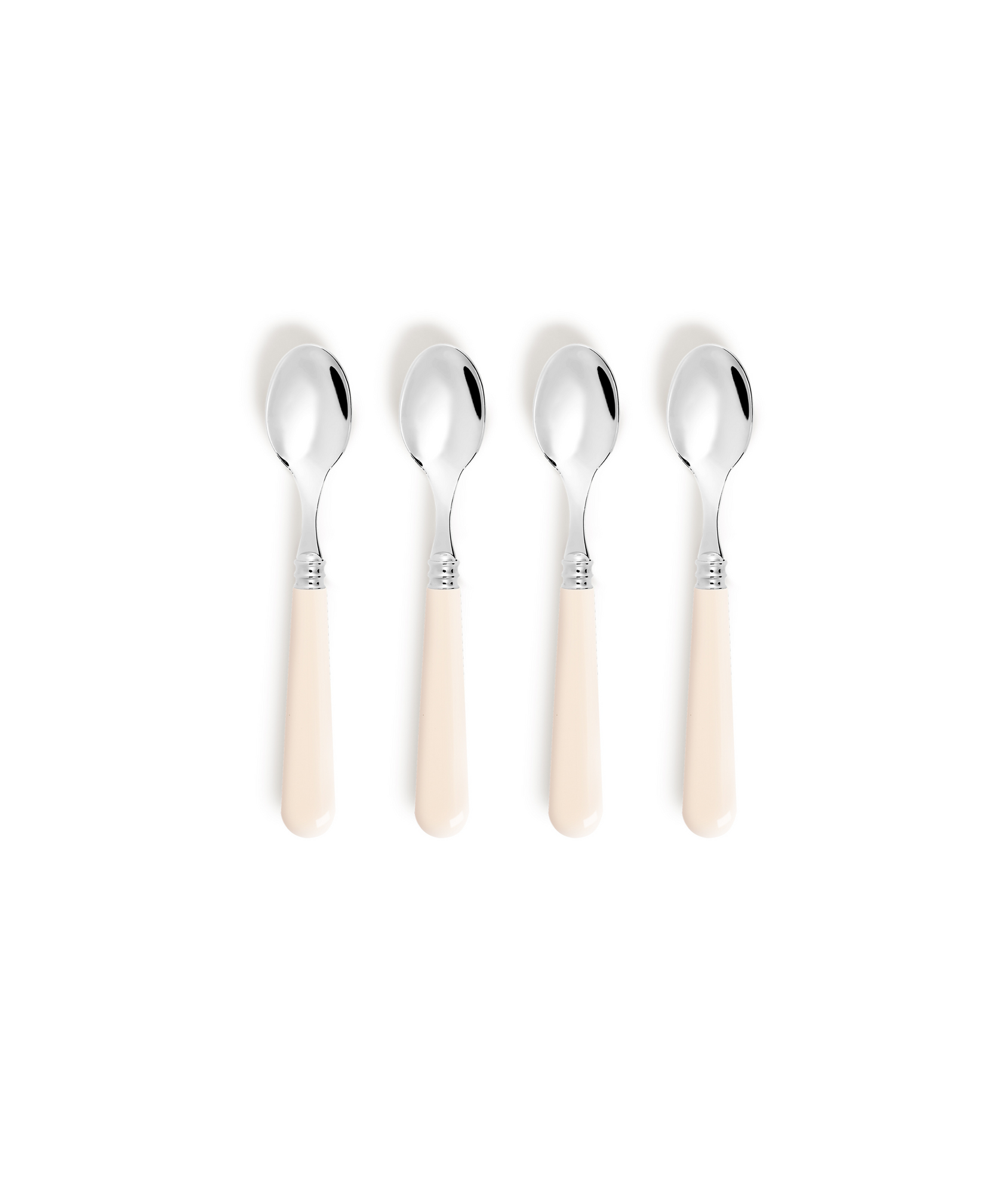 Set of 4 Classic Teaspoons, Ivory