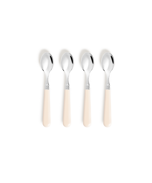 Set of 4 Classic Teaspoons, Ivory