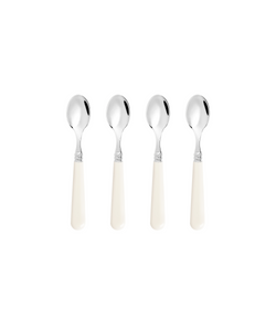 Rebecca Udall Set of 4 Classic Teaspoons, Pale Ivory Handle