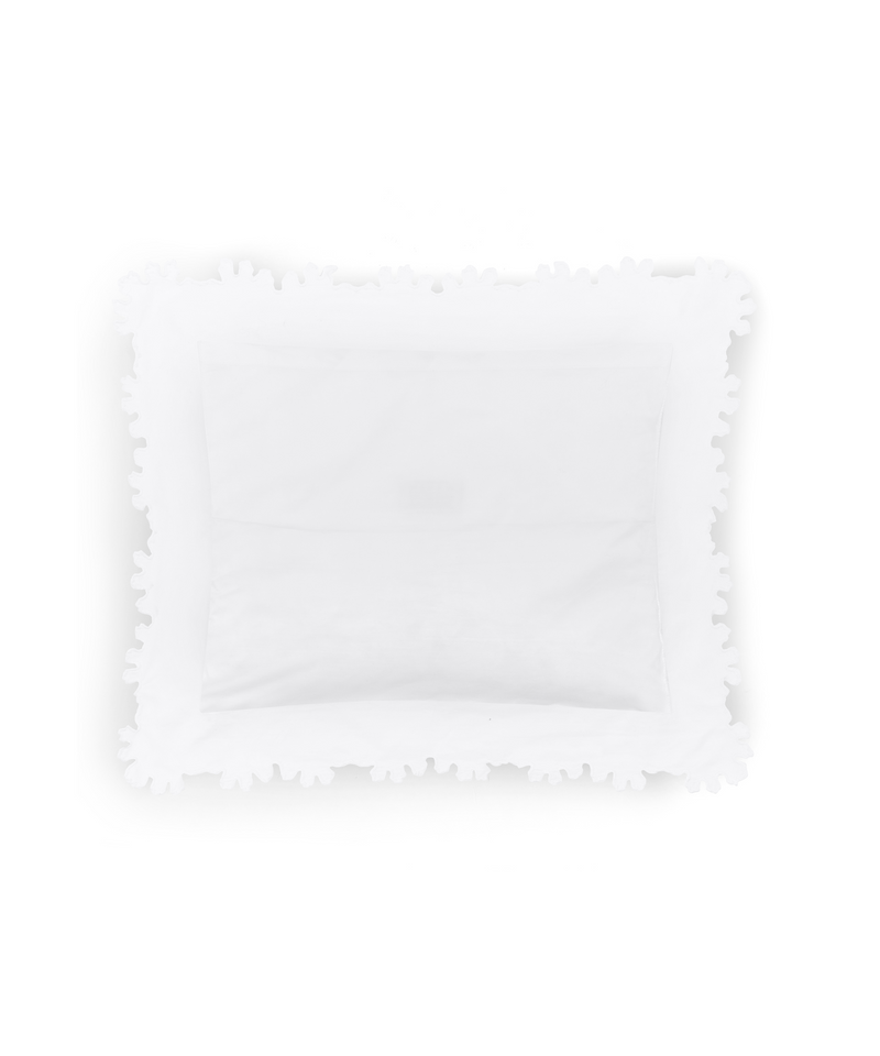 Thea Scalloped Boudoir Pillowcase, White