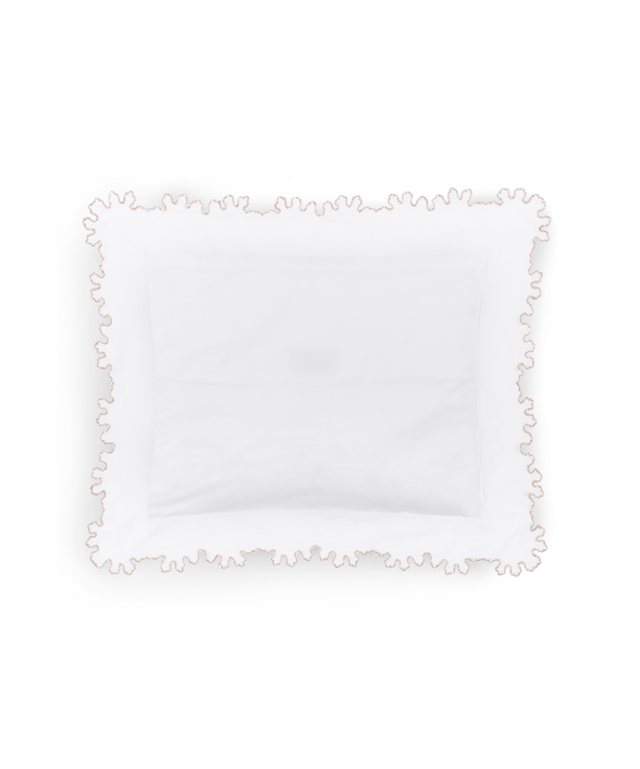 Thea Scalloped Boudoir Pillowcase, Antique Rose