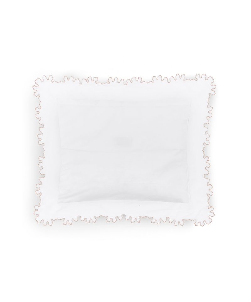 Thea Scalloped Boudoir Pillowcase, Antique Rose