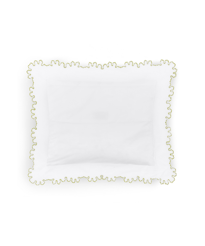 Thea Scalloped Boudoir Pillowcase, Chartreuse