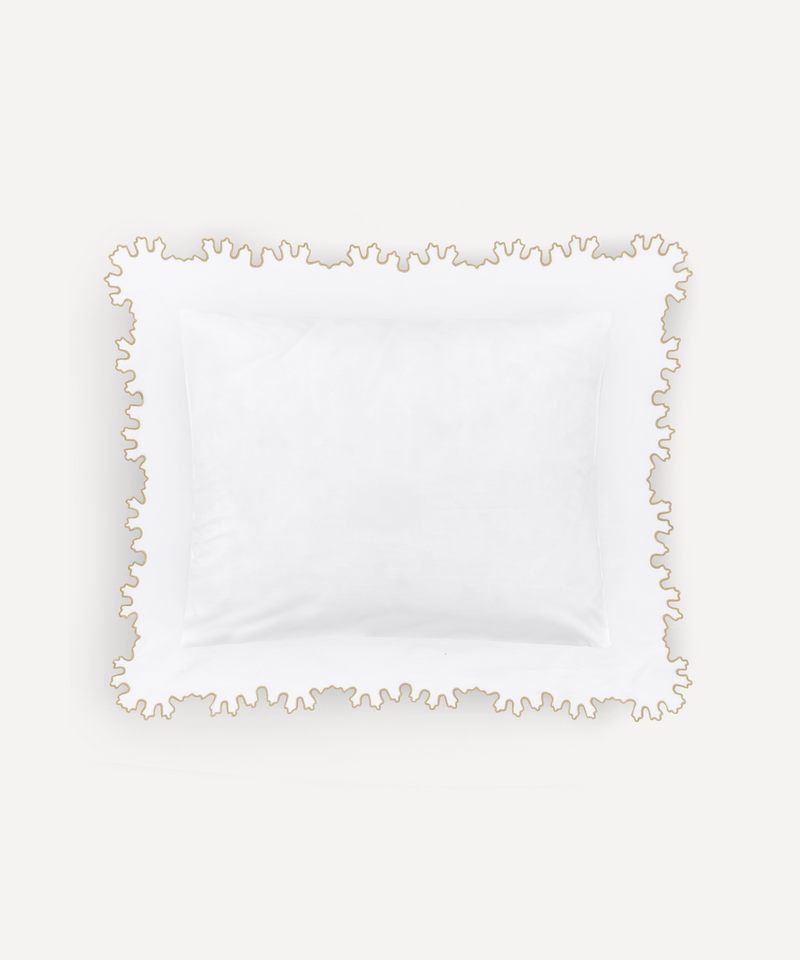 Thea Scalloped Boudoir Pillowcase, Nougat