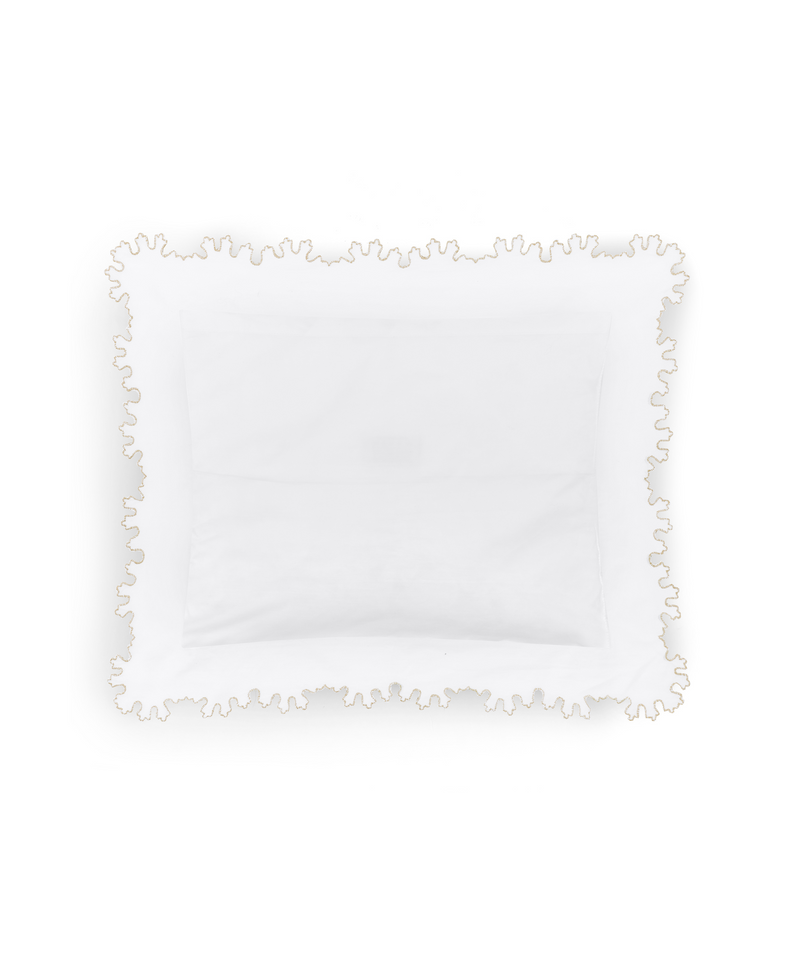 Thea Scalloped Boudoir Pillowcase, Nougat