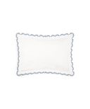 Thea Scalloped Pillowcase, Denim Blue, Cut Out