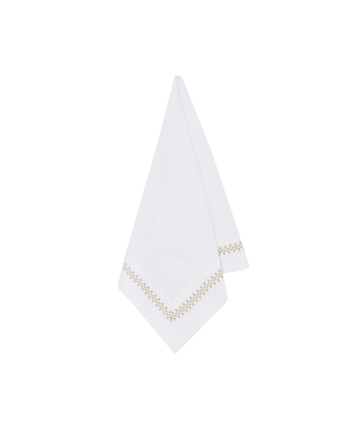 Pair of Theodora Linen Napkins, Gold, Draped
