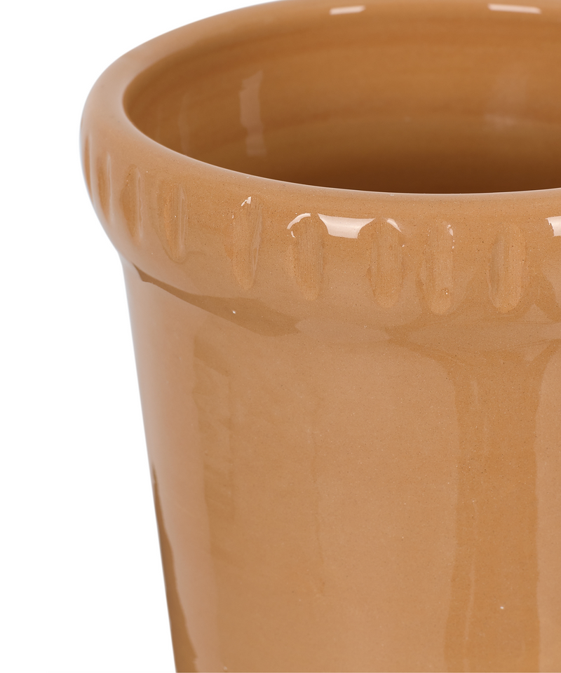 Rebecca Udall Flora Ceramic Urn Vase, Terracotta, Rim 3D Detail