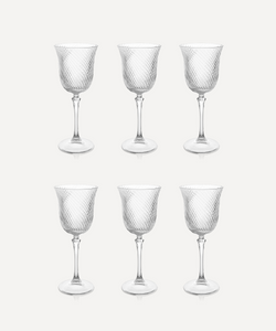 Rebecca Udall, Julia Twisted Cut Crystal White Wine Glasses