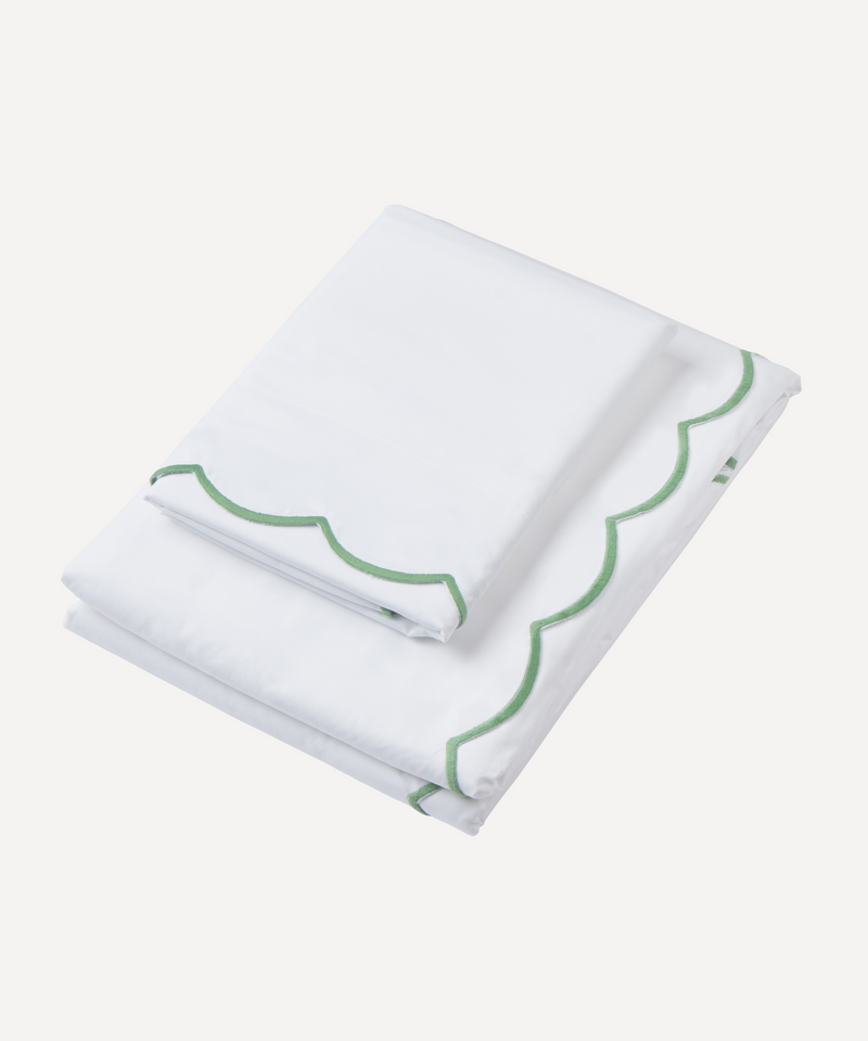 Annabelle Scalloped Bed Linen, Asparagus