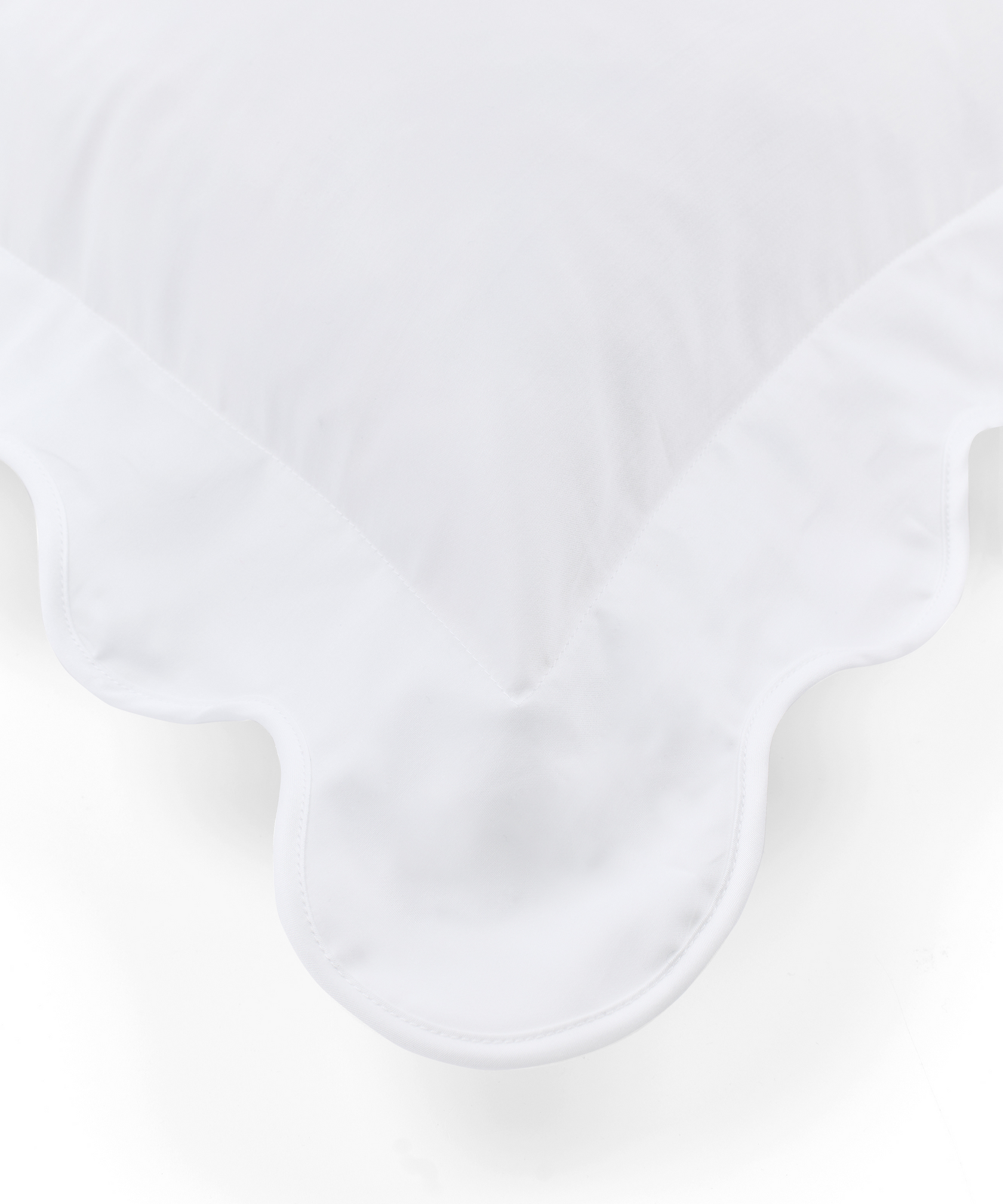 Rebecca Udall Alexandra Wavy Scalloped Bed Linen, White Scalloped Hem Design