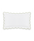 Pair of Alexandra Wavy Scalloped Pilllowcases, Sage Green