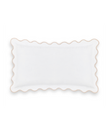 Pair of Alexandra Wavy Scalloped Pilllowcases, Plaster Pink