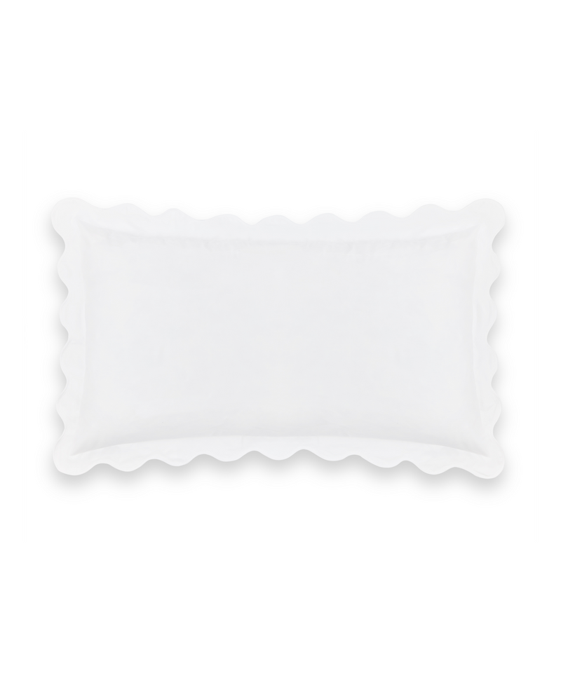 Alexandra Wavy Scalloped Bed Linen, White