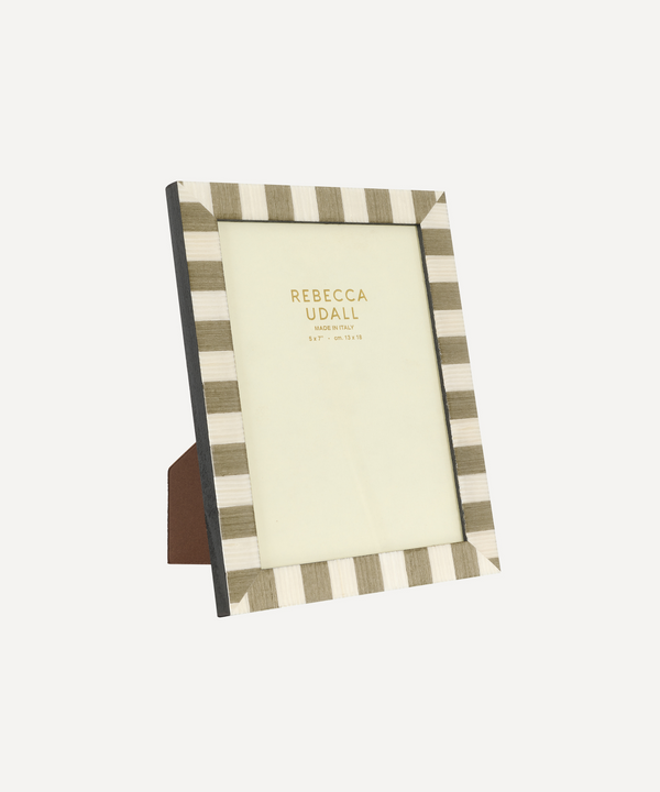 Rebecca Udall, Delilah Striped Photo Frame, Taupe