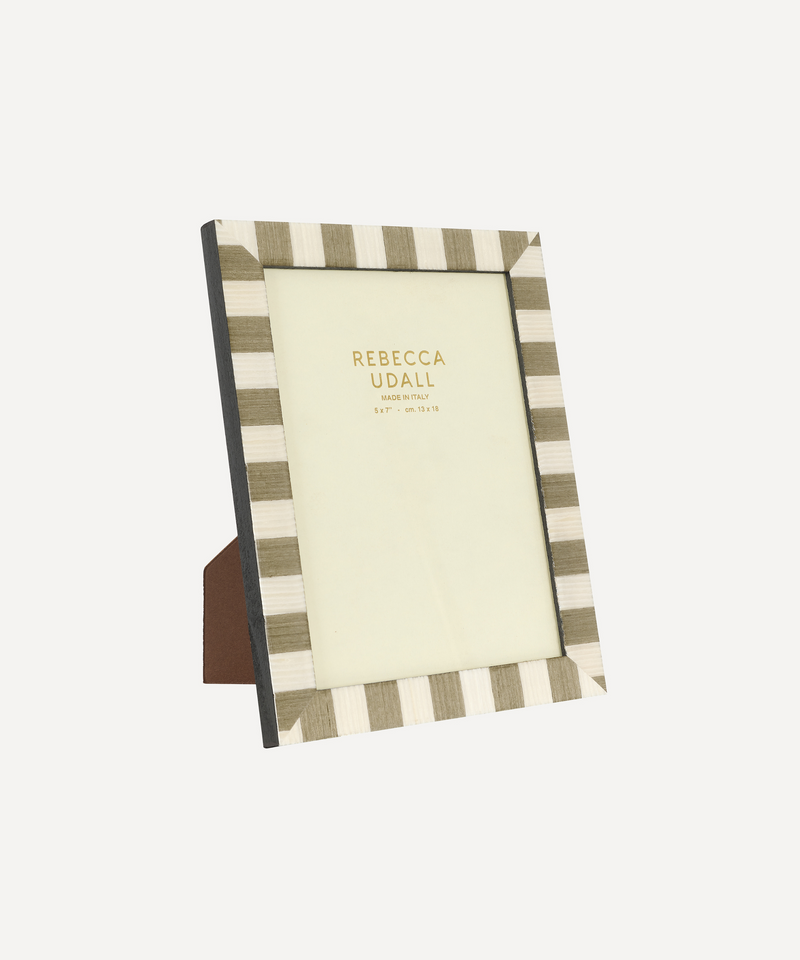 Rebecca Udall, Delilah Striped Photo Frame, Taupe