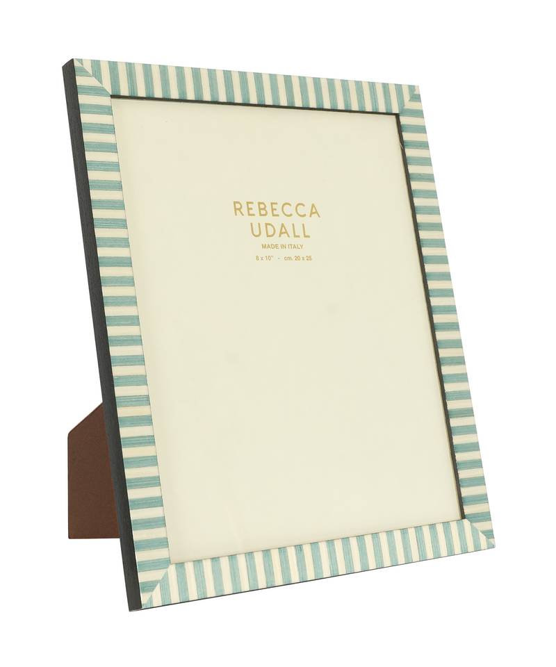 Rebecca Udall, Willa Photo Frame, in Azure Blue Stripe 