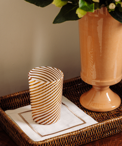 Pair of Murano Swirl Tumblers, Autumn