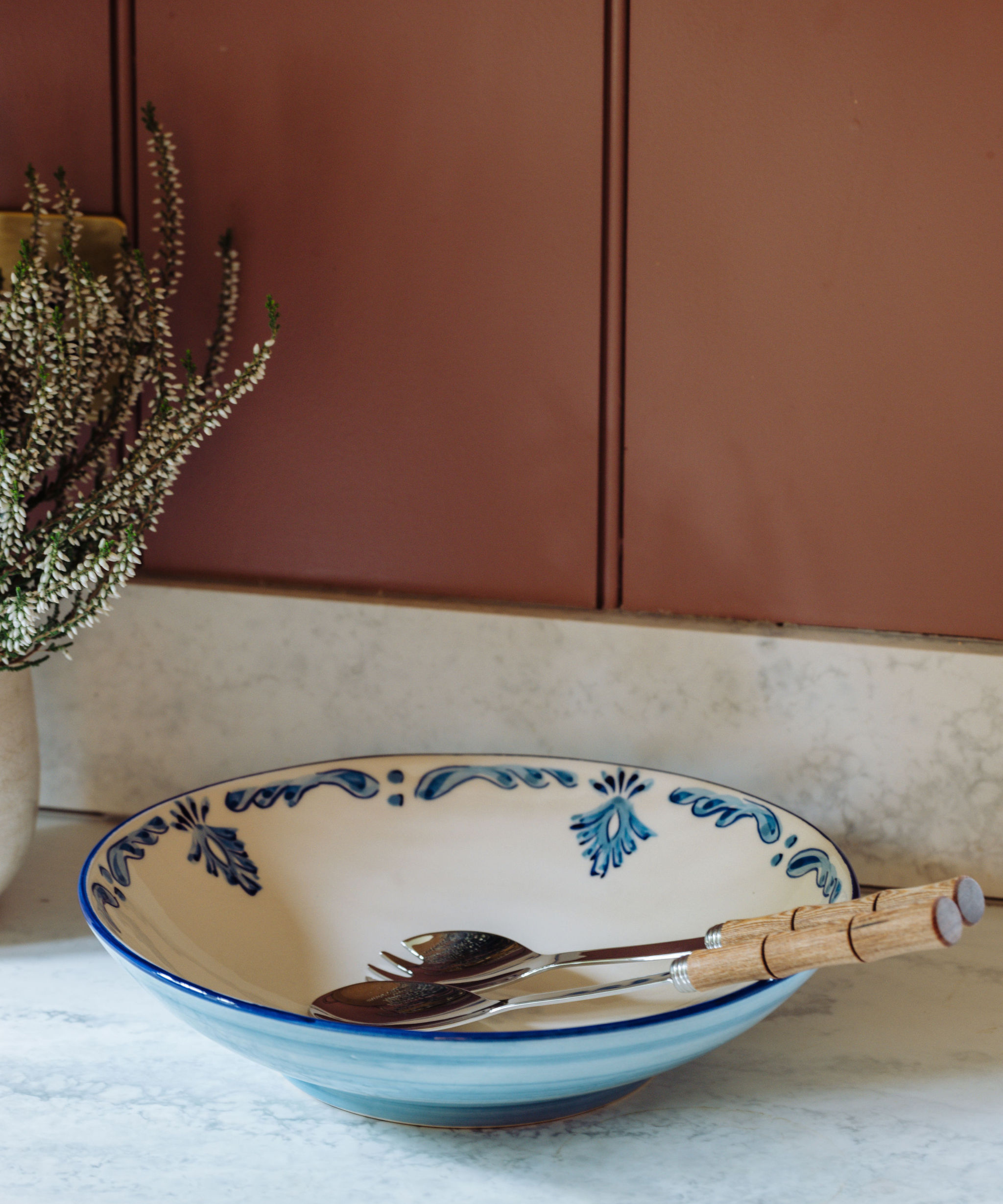 Natural Wood Salad Servers