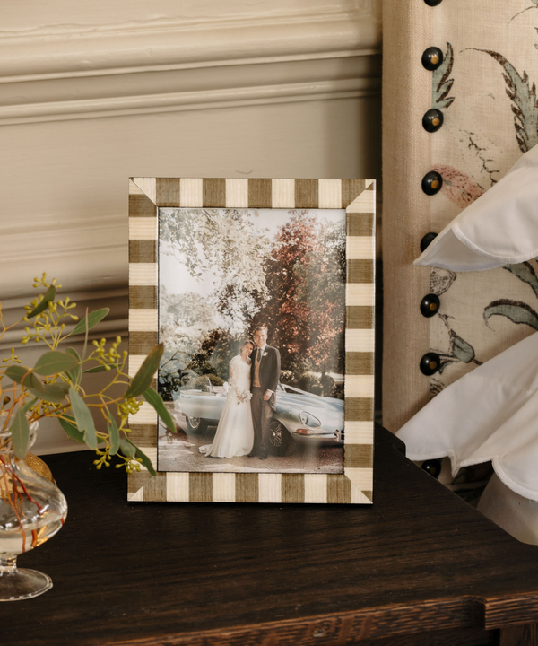 Delilah Striped Photo Frame, Taupe