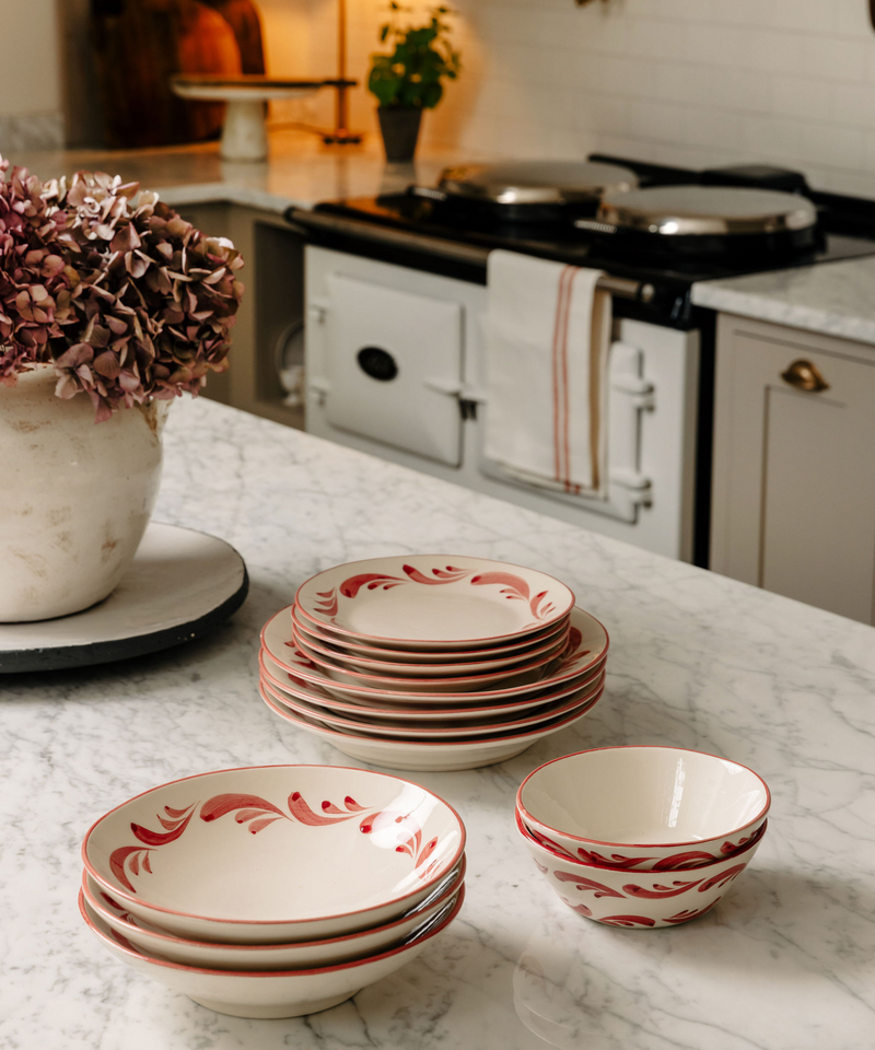 Rebecca Udall Celia Pasta Bowl, Raspberry, Lifestyle