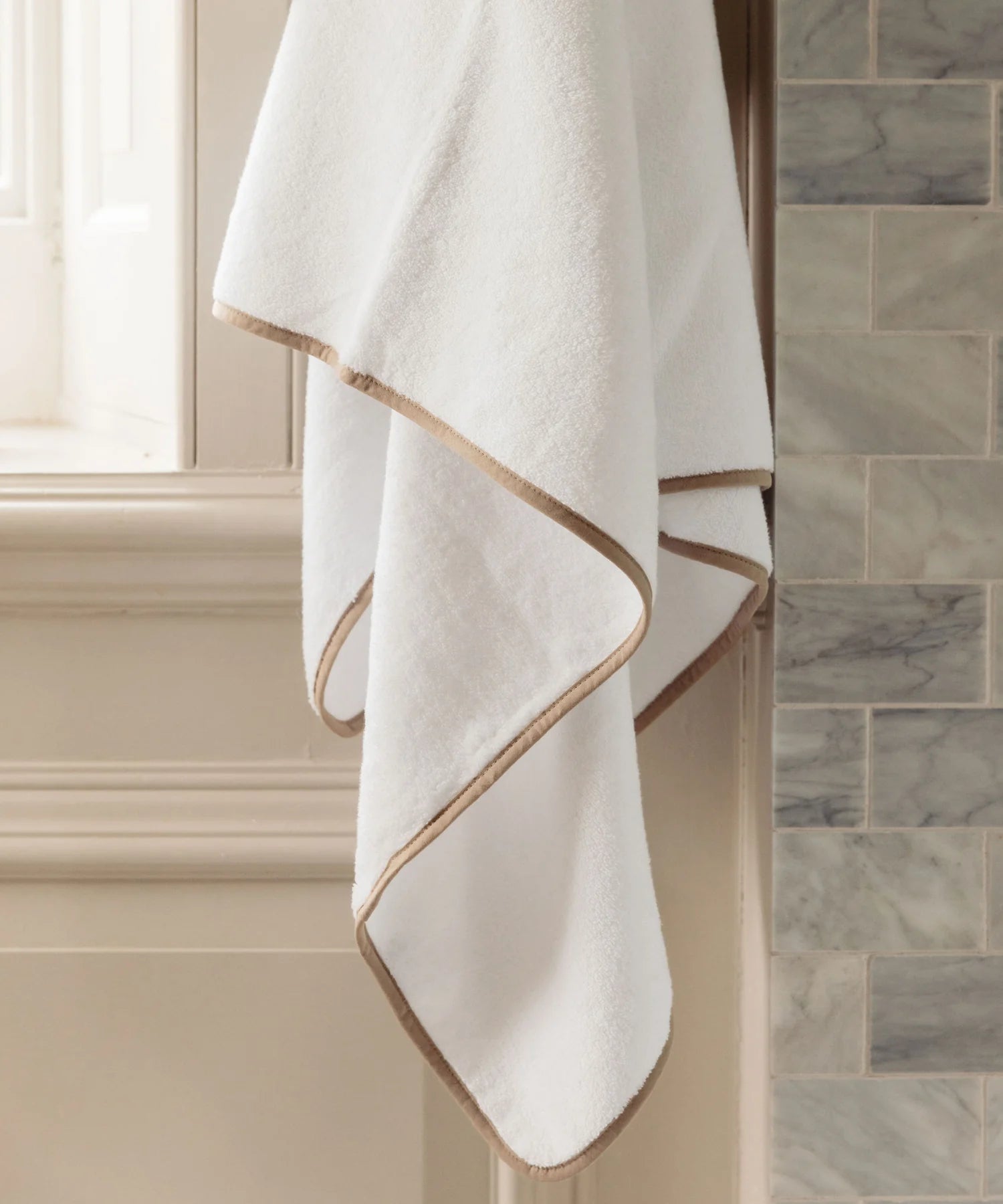 Georgina Bath Towels Taupe, Lifestyle, Bathroom Lifestyle