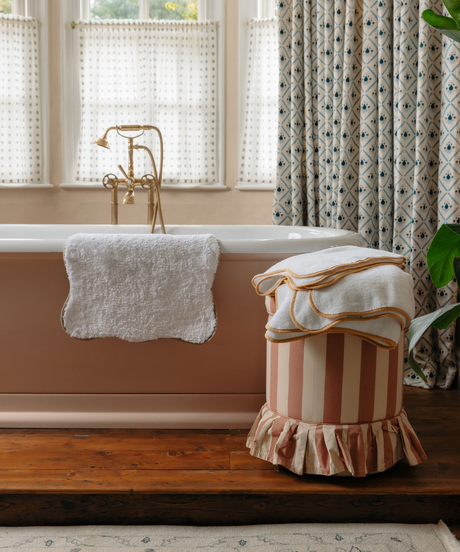 Amelia Scalloped Bath Towel Collection, Mustard