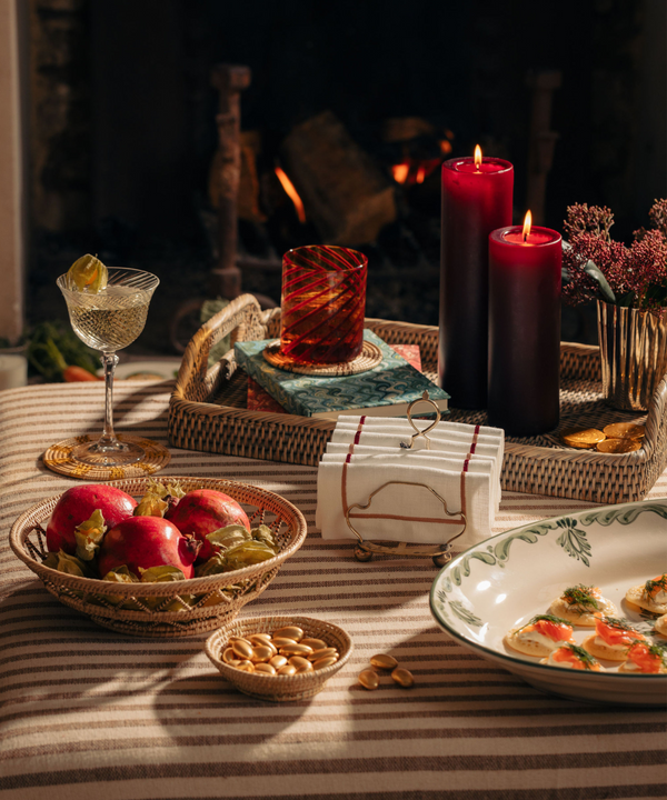 Large Pillar Candles, Burgundy