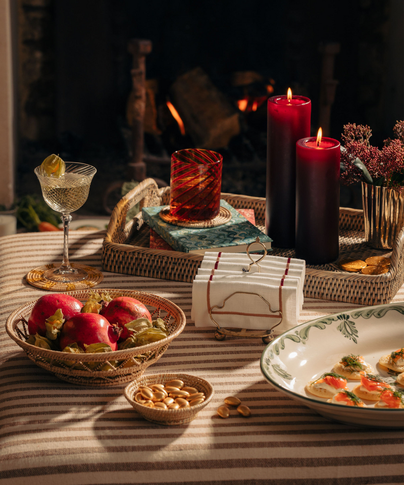 Large Pillar Candles, Burgundy